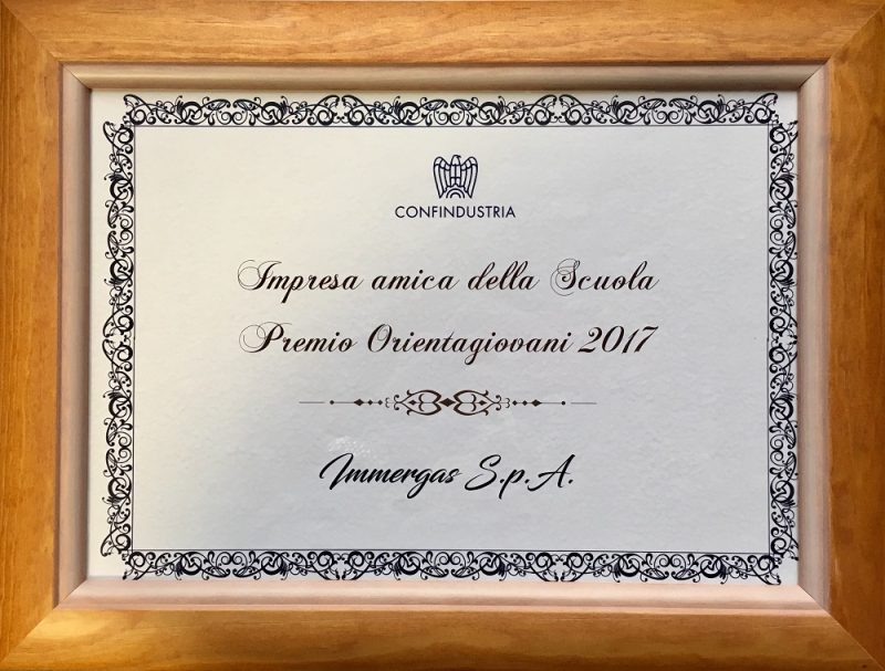 Immergas tra le Imprese Amiche della Scuola
