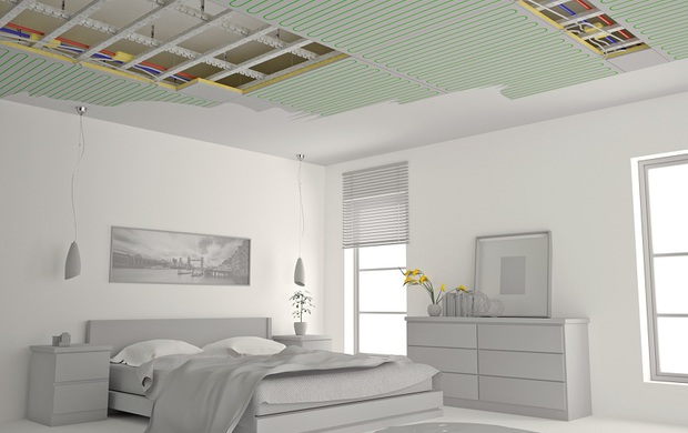 Dimensionamento impianto con pannelli radianti a soffitto