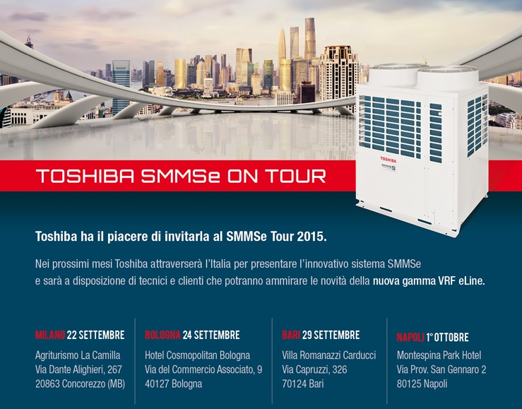 Al via il tour Toshiba per il lancio del nuovo VRF SMMSe