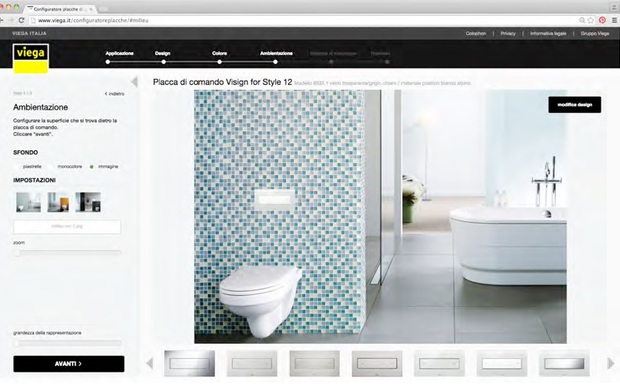 Configuratore online per placche di comando