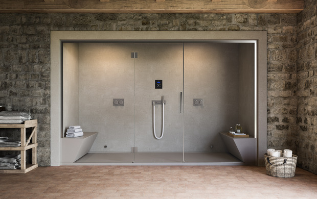Doccia e hammam insieme