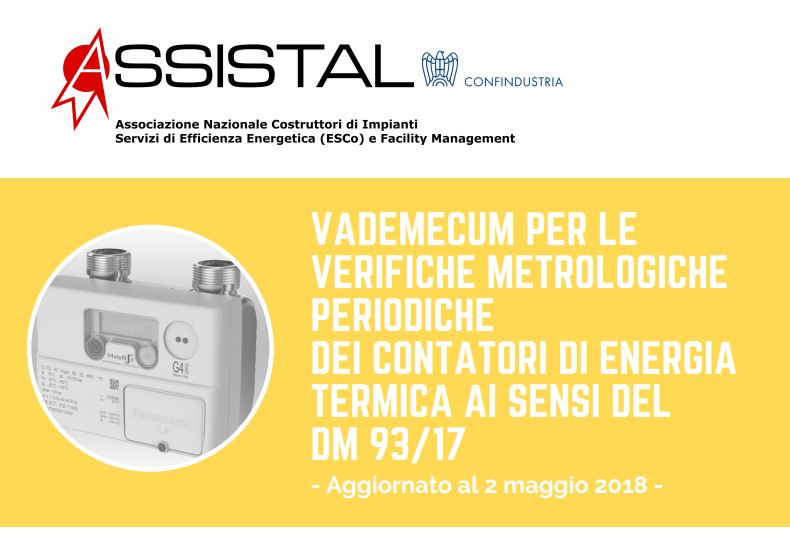 Vademecum ASSISTAL per le verifiche metrologiche dei contatori di calore