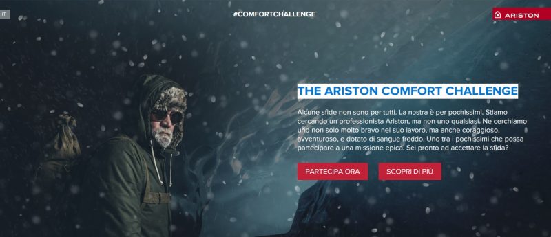 Ariston lancia la #comfortchallenge