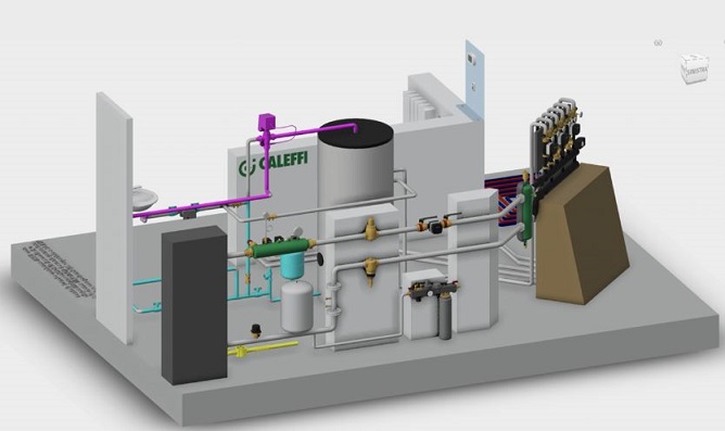 Caleffi realizza una centrale termica completa in BIM