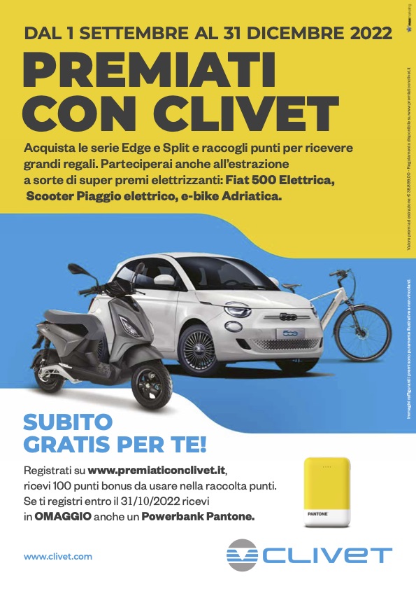 Premiati con Clivet: la promozione per gli installatori