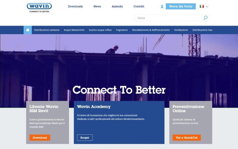 Wavin Italia è online con un nuovo sito web
