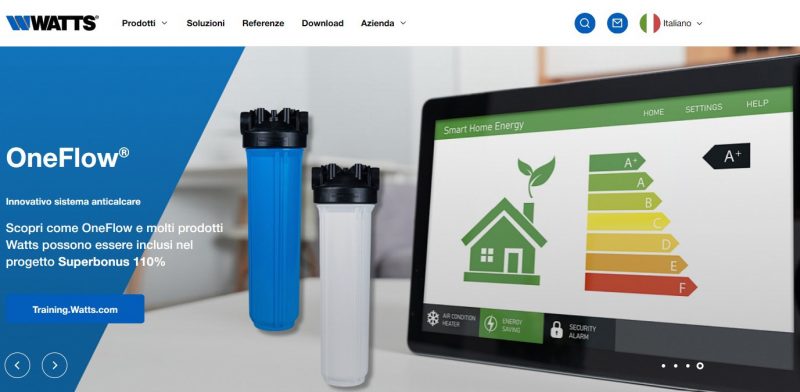 Online il nuovo sito Watts