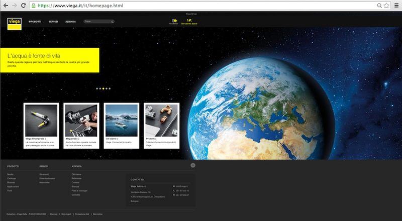 Il nuovo sito di Viega è ora online