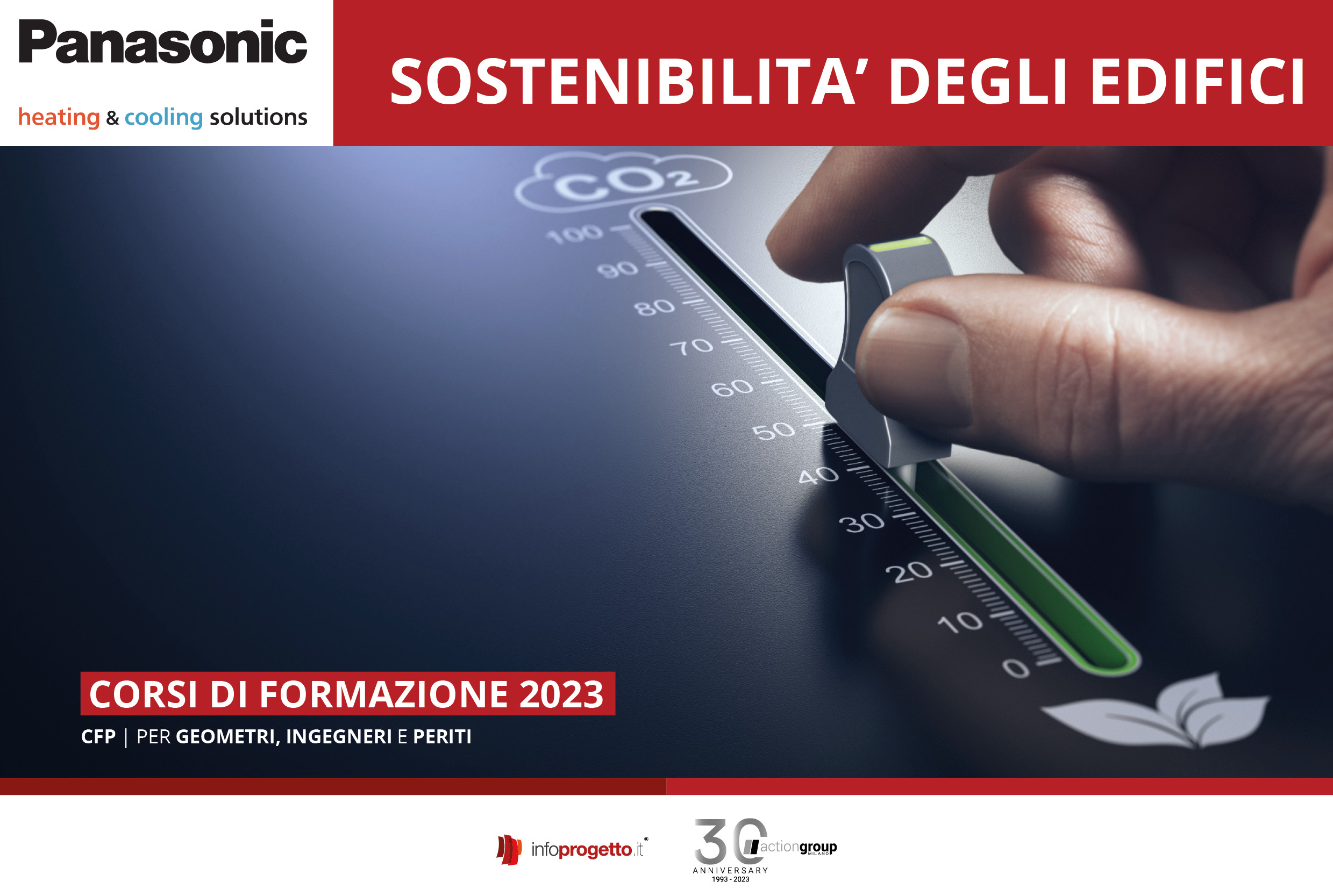 I corsi di formazione Panasonic si rivolgono ai progettisti termotecnici sul tema della sostenibilità degli edifici e della decarbonizzazione.