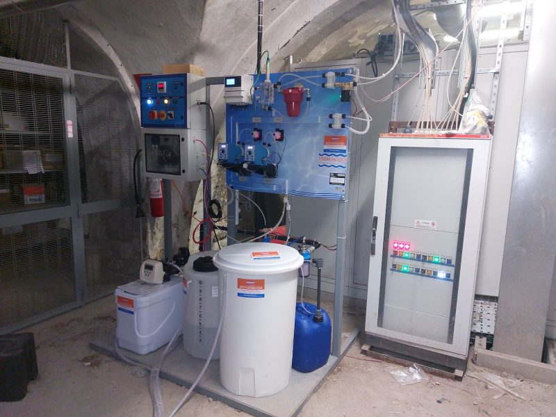 Trattamento antilegionella con acido ipocloroso in ospedale novarese
