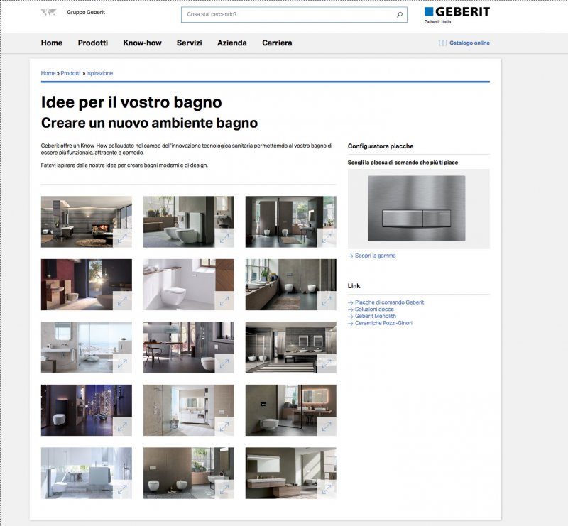 Nuovo “look” per il sito Geberit