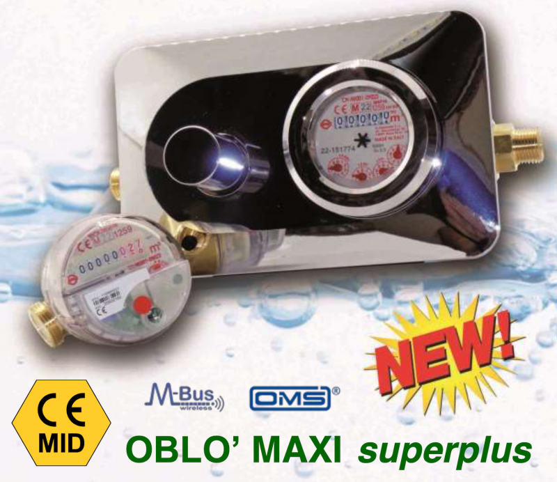 Contatore Oblo Maxi Superplus radio per acqua calda